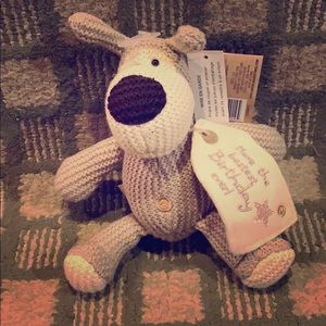 Plush dog “happy birthday